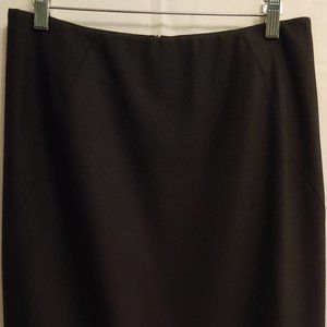 THEORY GOLDA PENCIL SKIRT WOOL LYCRA GABARDINE UNLINED BLACK SIZE 6 EUC
